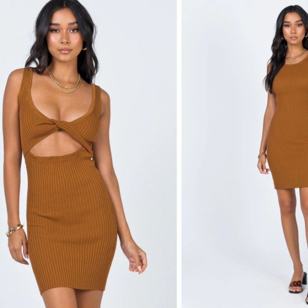 Recharge Mini Dress Chocolate Brown